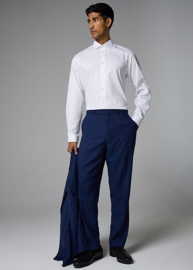 Taylor & Wright White Herringbone Regular Fit Shirt