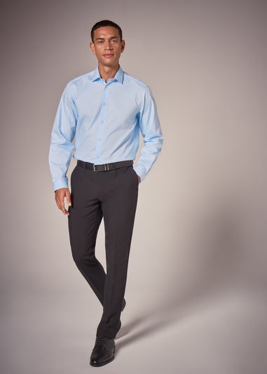 Taylor & Wright Blue Herringbone Regular Fit Shirt
