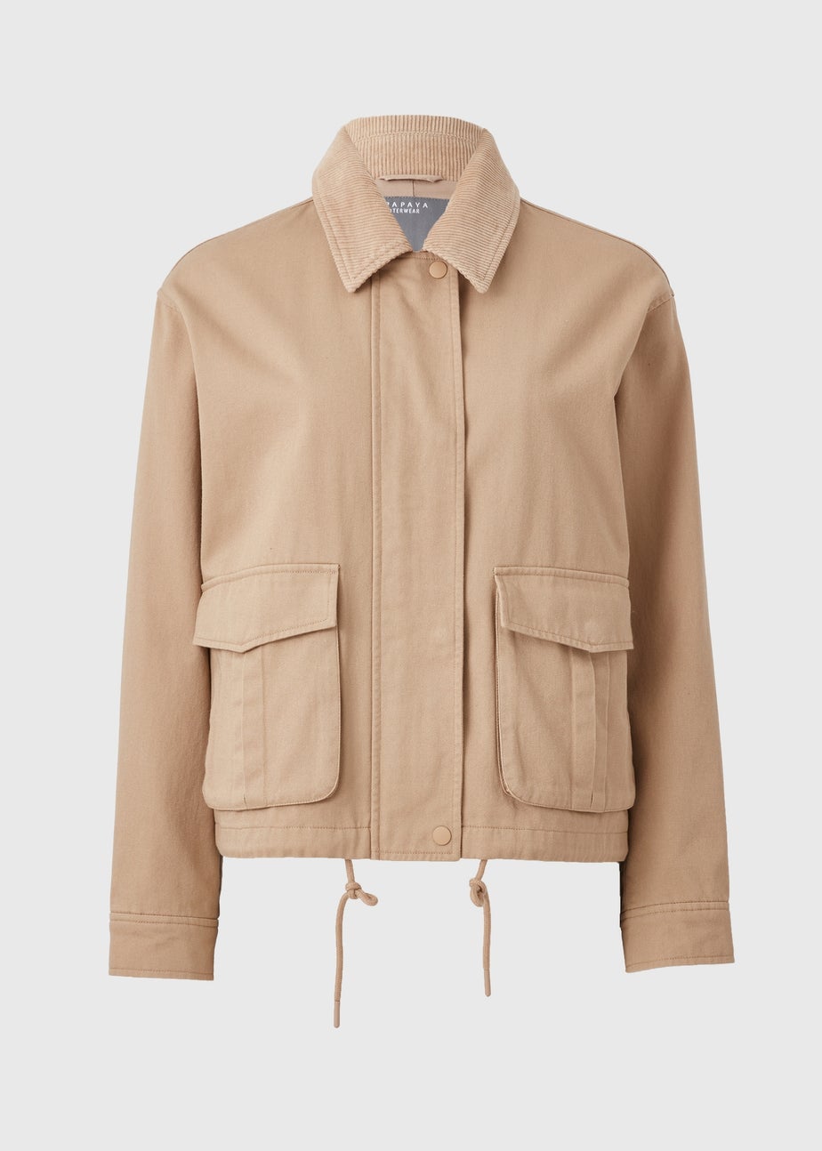 Beige Utility Barn Jacket