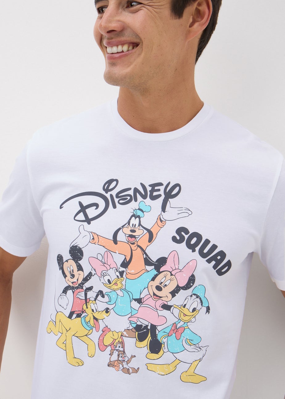 Unisex White Disney Printed T-Shirt