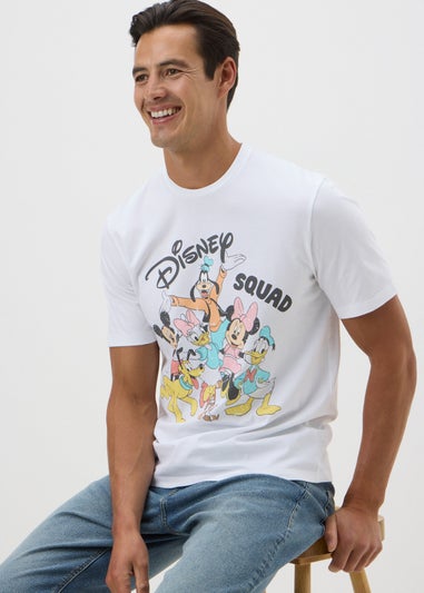 Unisex White Disney Printed T-Shirt
