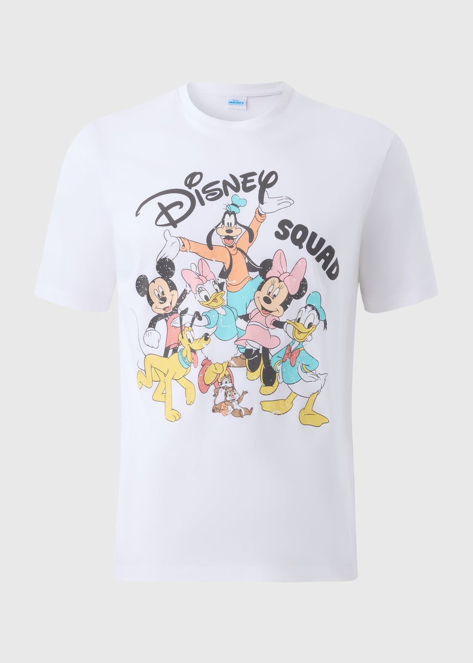 Unisex White Disney Printed T-Shirt