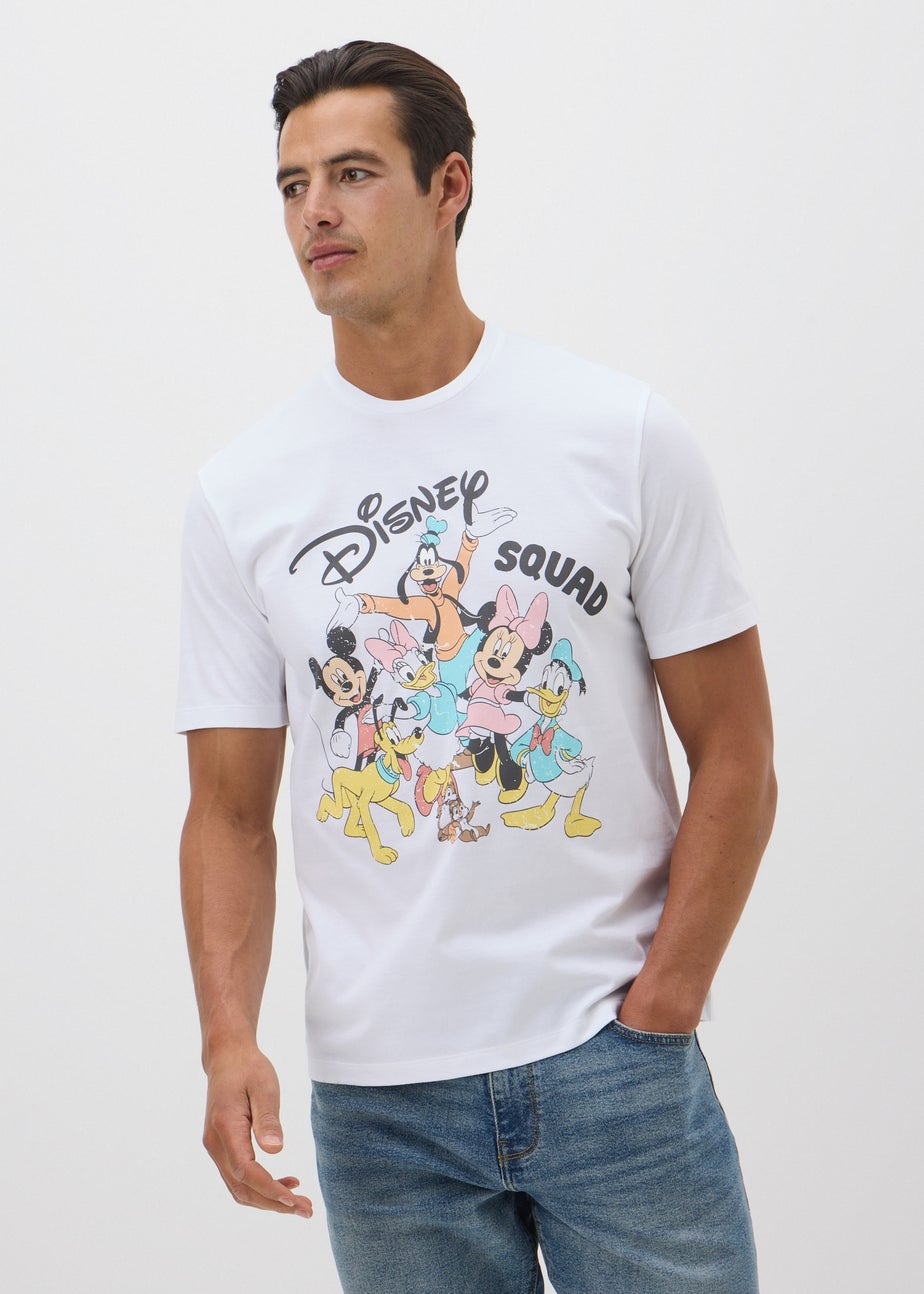 Unisex White Disney Printed T-Shirt