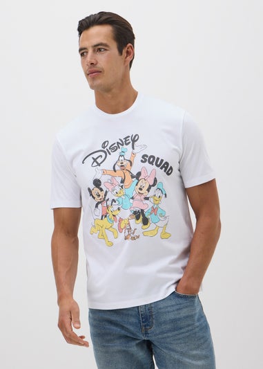 Unisex White Disney Printed T-Shirt