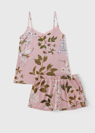 Pink Floral Cami Short Pyjama Set