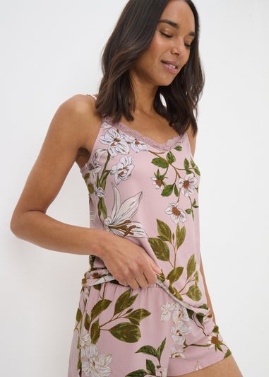 Pink Floral Cami Short Pyjama Set