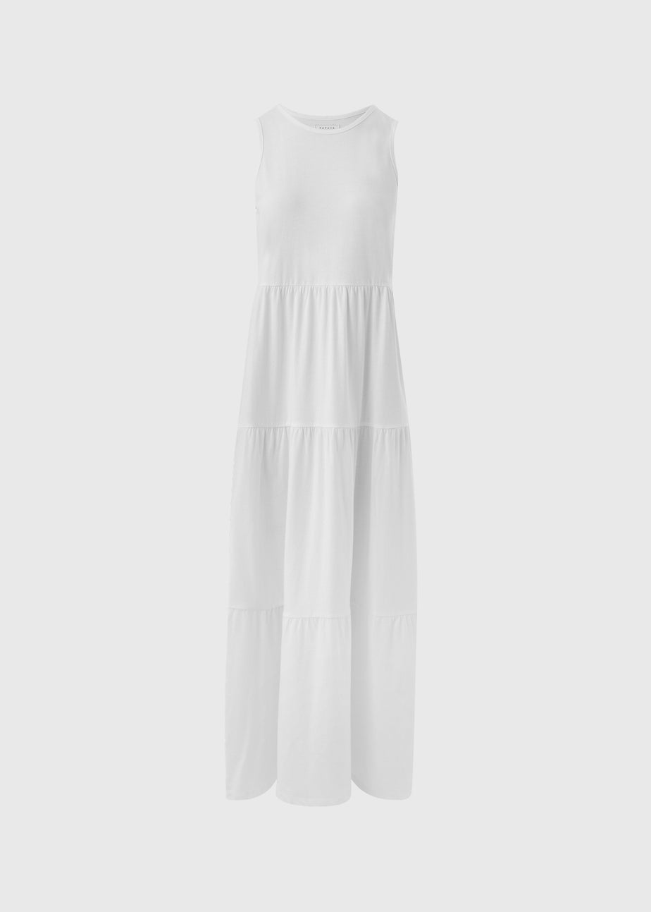 White Tiered Maxi Dress