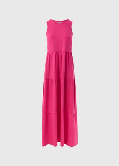 Pink Tiered Maxi Dress