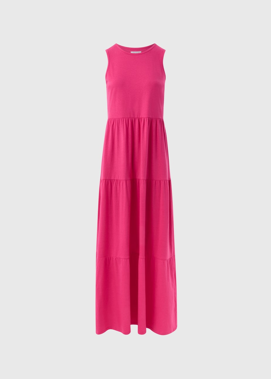 Pink Tiered Maxi Dress