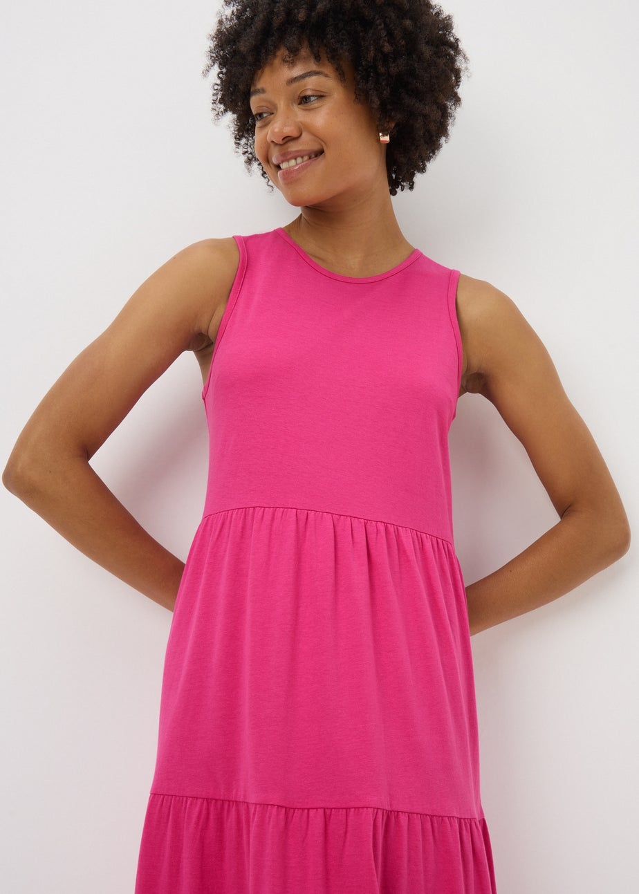 Pink Tiered Maxi Dress