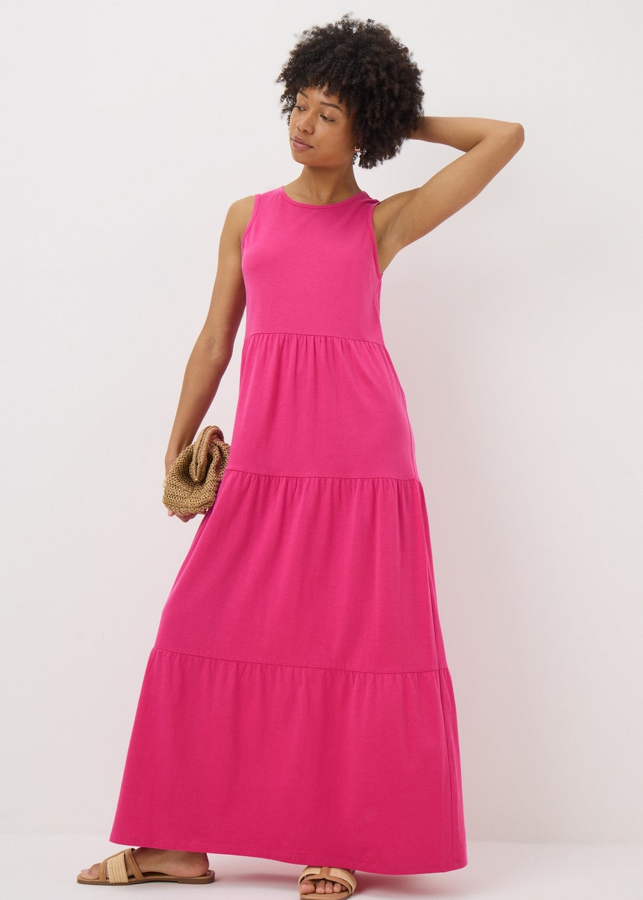 Pink Tiered Maxi Dress