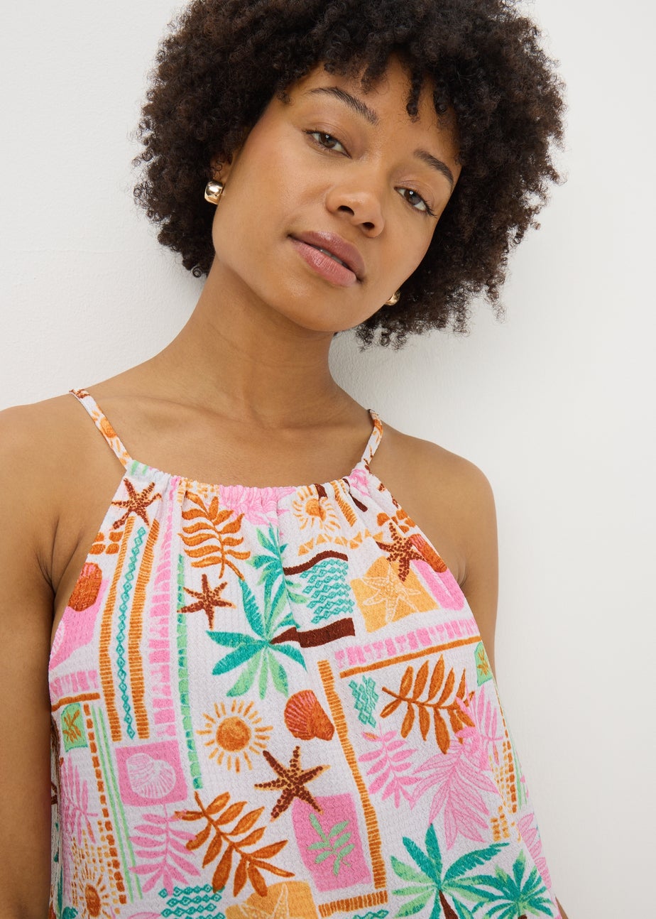 Multicolour Summer Print Co Ord Top