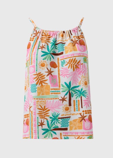 Multicolour Summer Print Co Ord Top