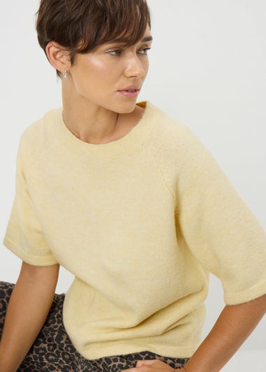 Yellow Knit Spandex T-Shirt