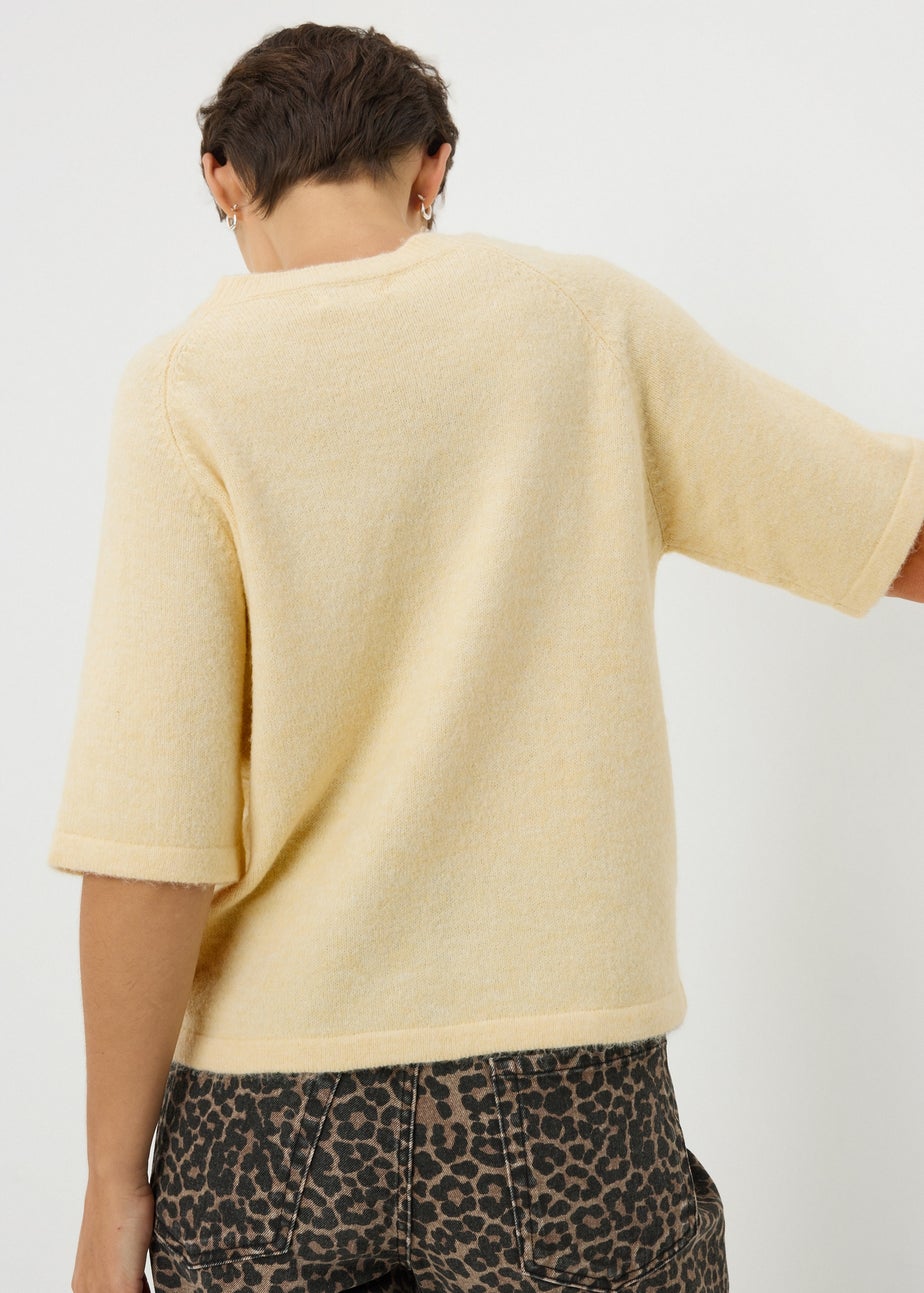 Yellow Knit Spandex T-Shirt
