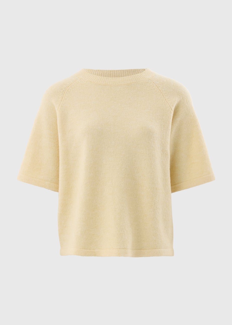 Yellow Knit Spandex T-Shirt
