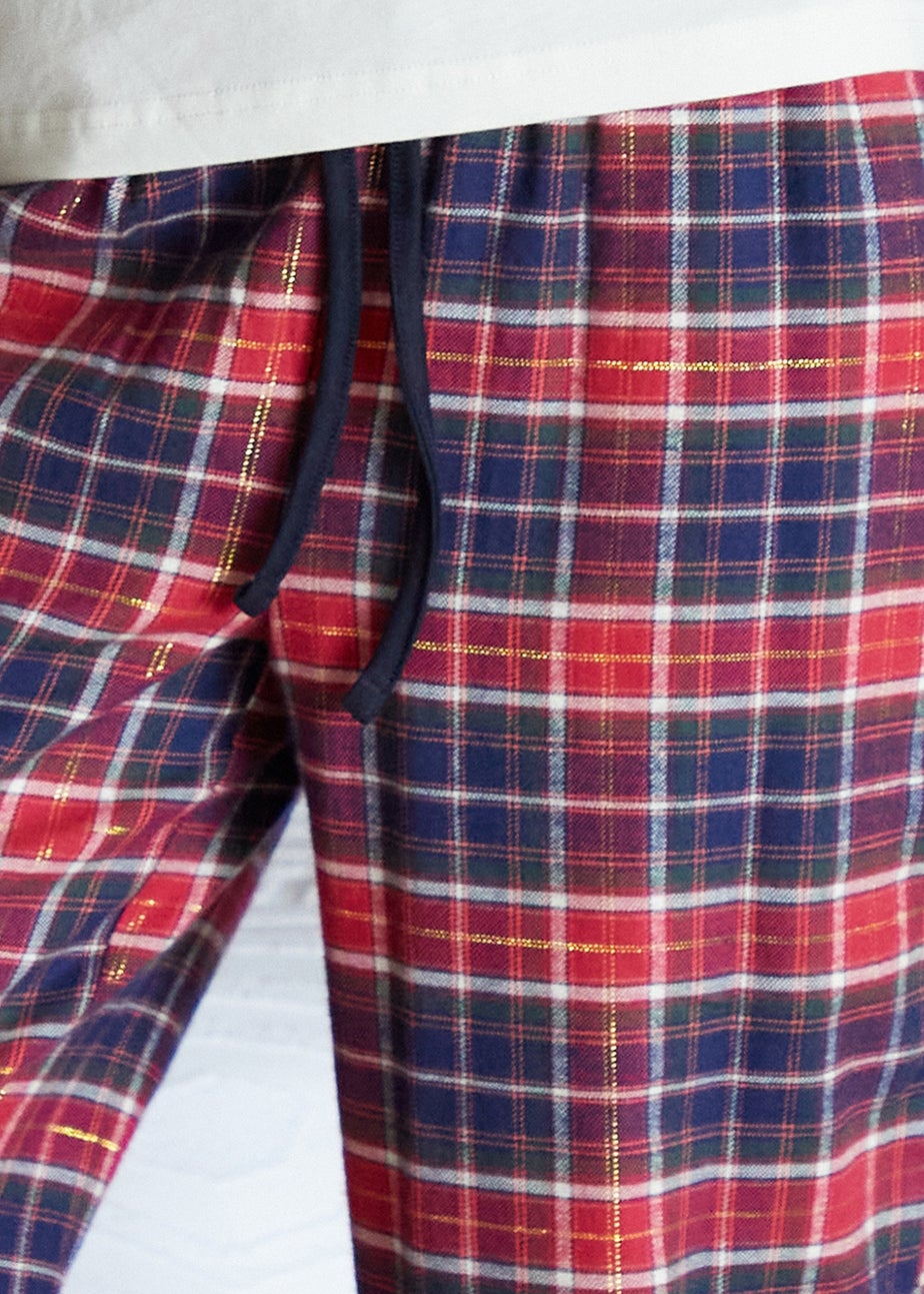 Threadbare Navy Cotton Long Sleeve Pyjama Set