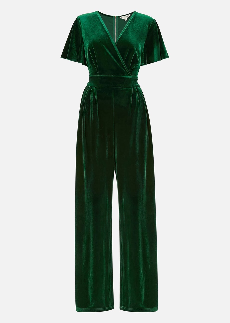 Yumi Green Jumpsuit With Angel Sleeves