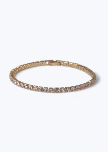 Muse Gold Cubic Zirconia Tennis Bracelet