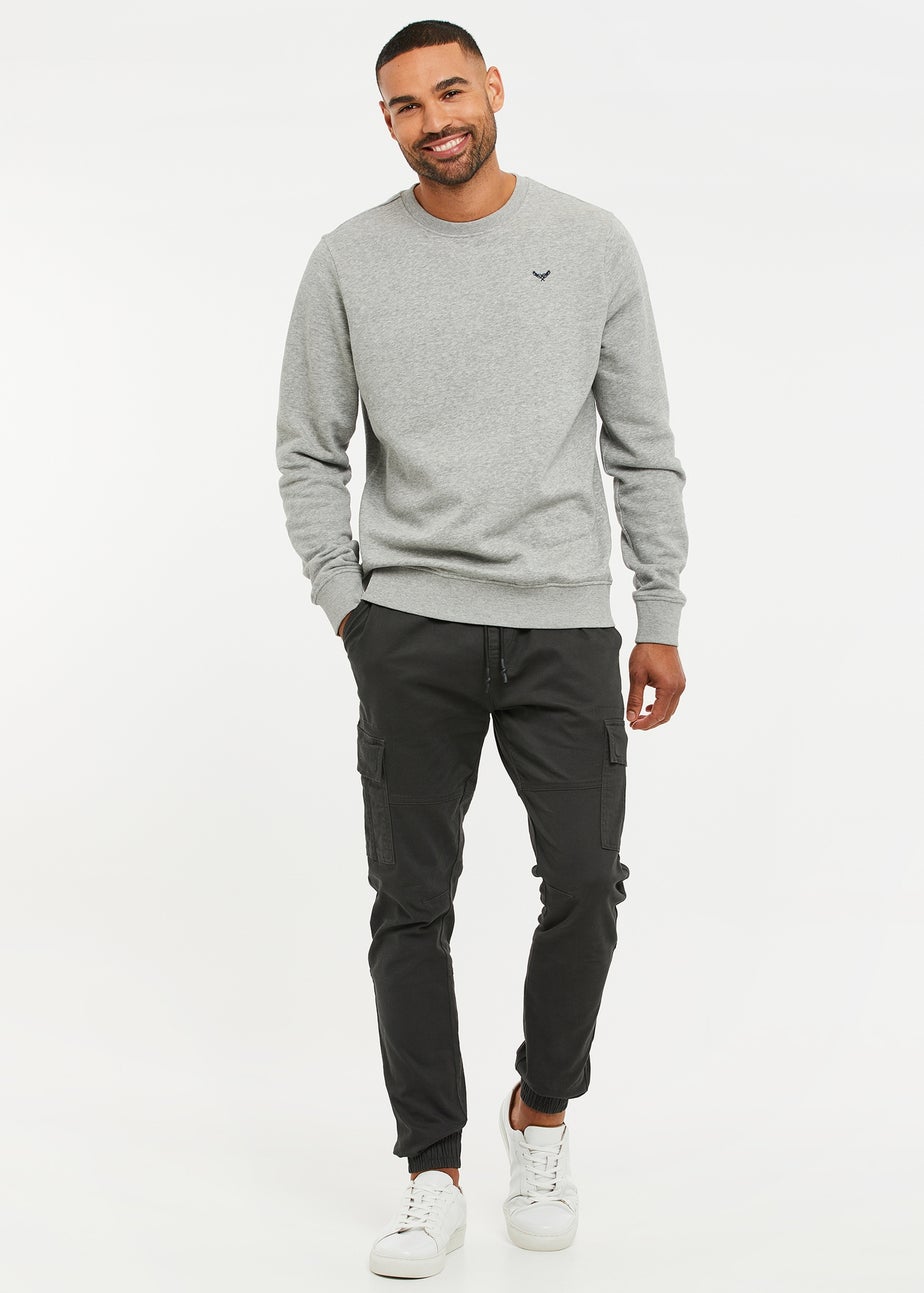Threadbare Light Grey Crew Neck Sweatshirt