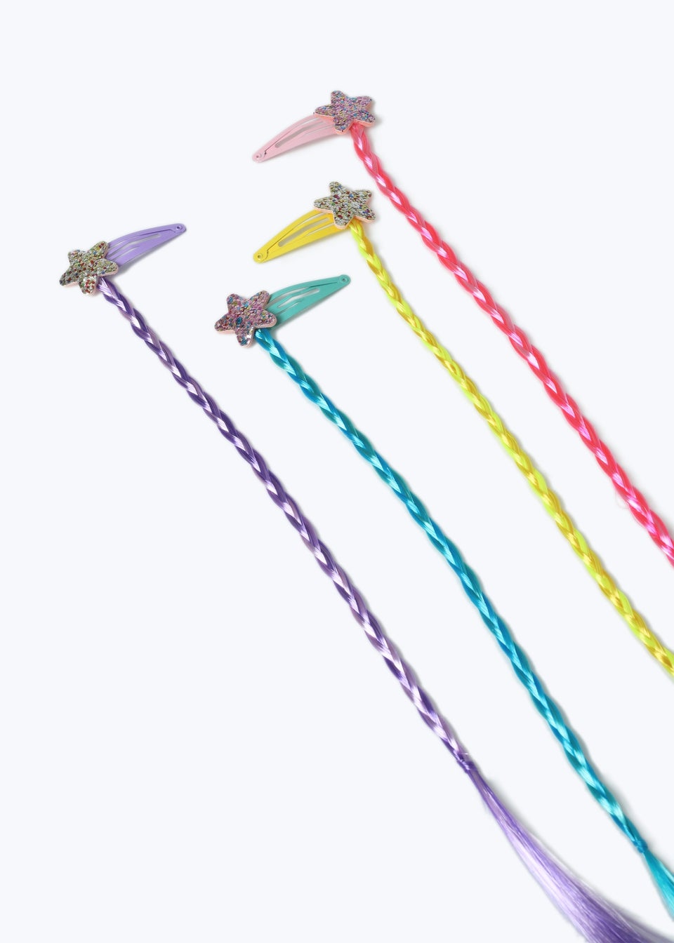 Muse 4 Pack Multicolour Star Fake Hair Clips