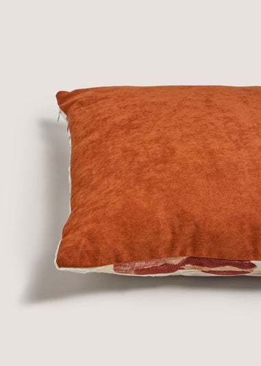 Neutral Cut Velvet Diamond Cushion