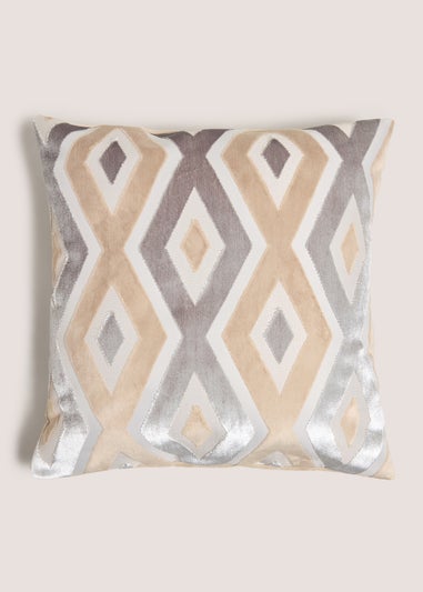 Cut Velvet Diamond Cushion