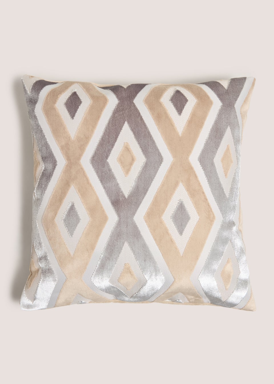 Cut Velvet Diamond Cushion