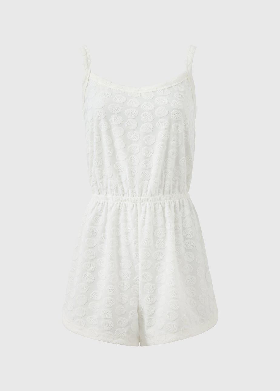 Cream Towelling Playsuit