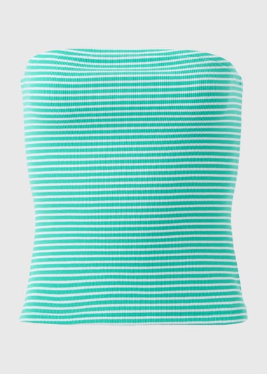 Green Stripe Ribbed Boobtube