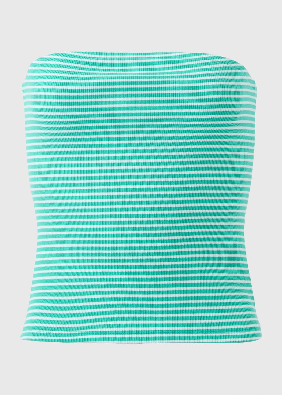Green Stripe Ribbed Boobtube