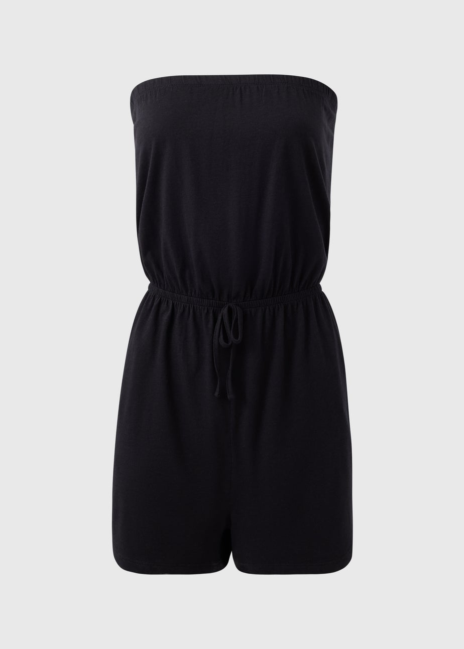 Black Bandeau Playsuit