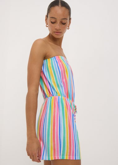 Multi Coloured Bandeau Playsuit