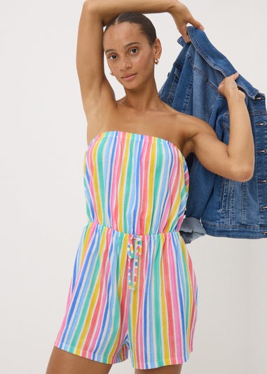 Multi Coloured Bandeau Playsuit