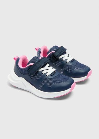 Girls Navy Sports Trainers (Younger 4-12)