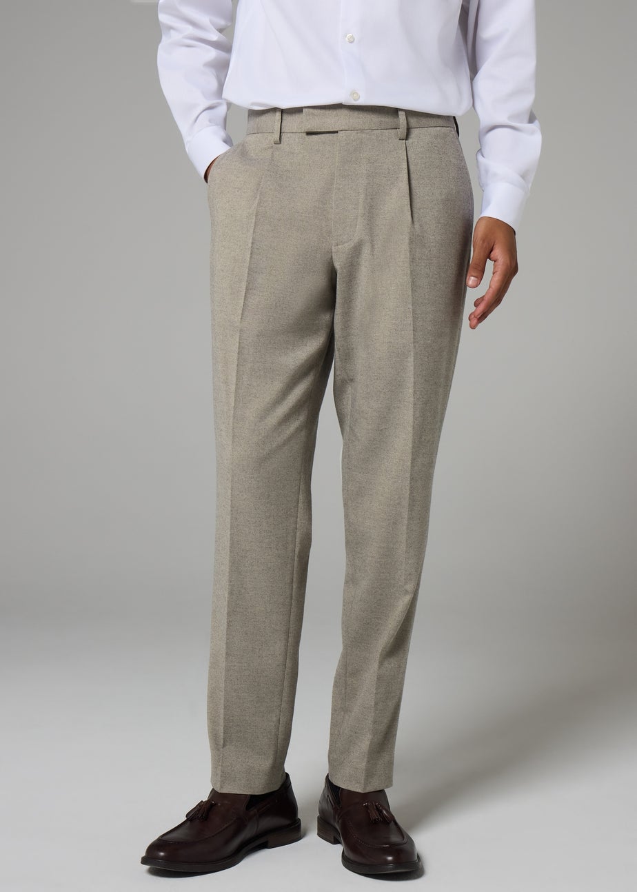 Taylor & Wright Stone Flannel Trousers