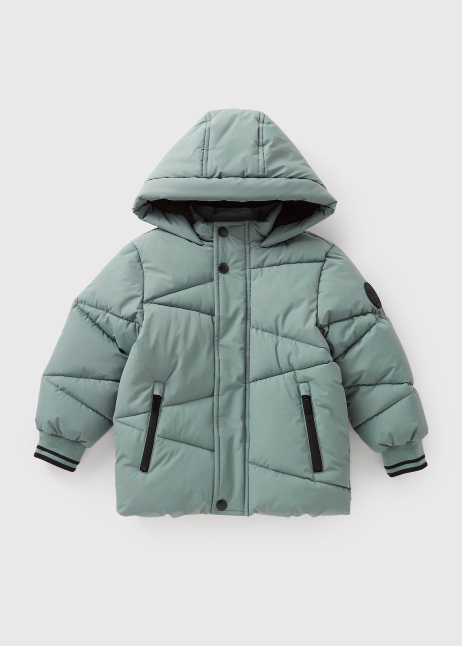 Boys Blue Showerproof Quilted Parka (1-7yrs)
