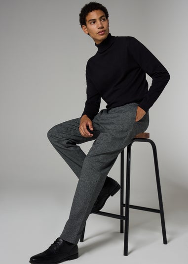 Taylor & Wright Charcoal Puppytooth Trousers