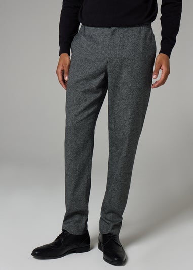 Taylor & Wright Charcoal Puppytooth Trousers