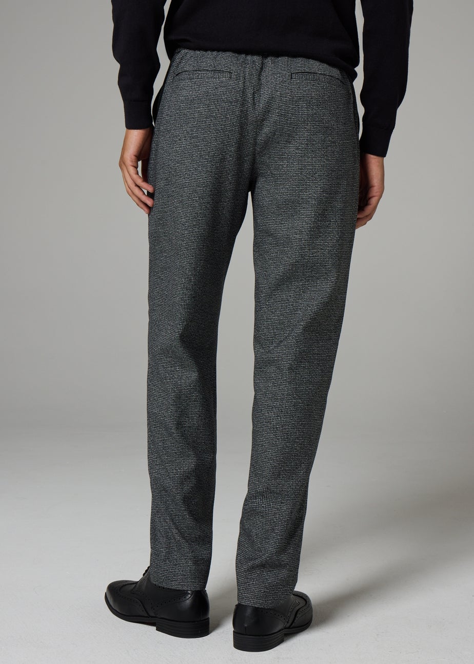 Taylor & Wright Charcoal Puppytooth Trousers