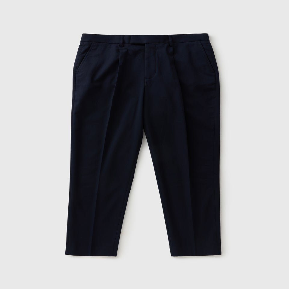 Taylor & Wright Navy Flannel Trousers