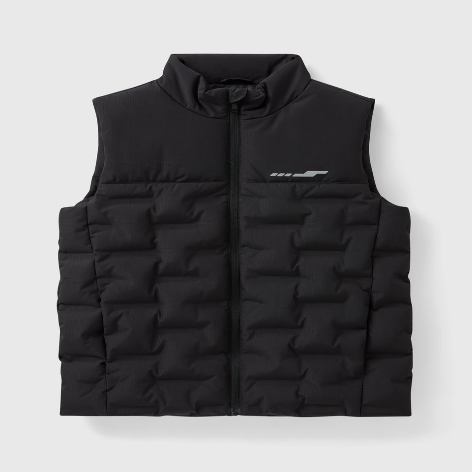 Boys Black Showerproof Sports Gilet (7-15yrs)