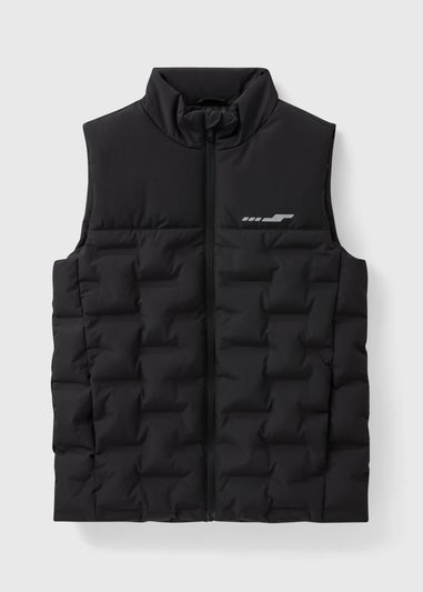 Boys Black Showerproof Sports Gilet (7-15yrs)