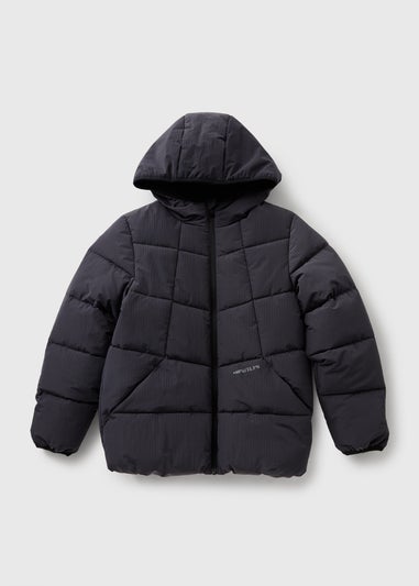 Boys Charcoal Padded Puffer Jacket (7-15yrs)