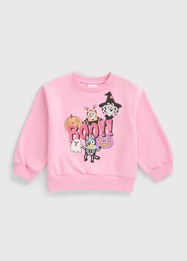 Bluey Girls Pink Boo Sweatshirt (1-7yrs)