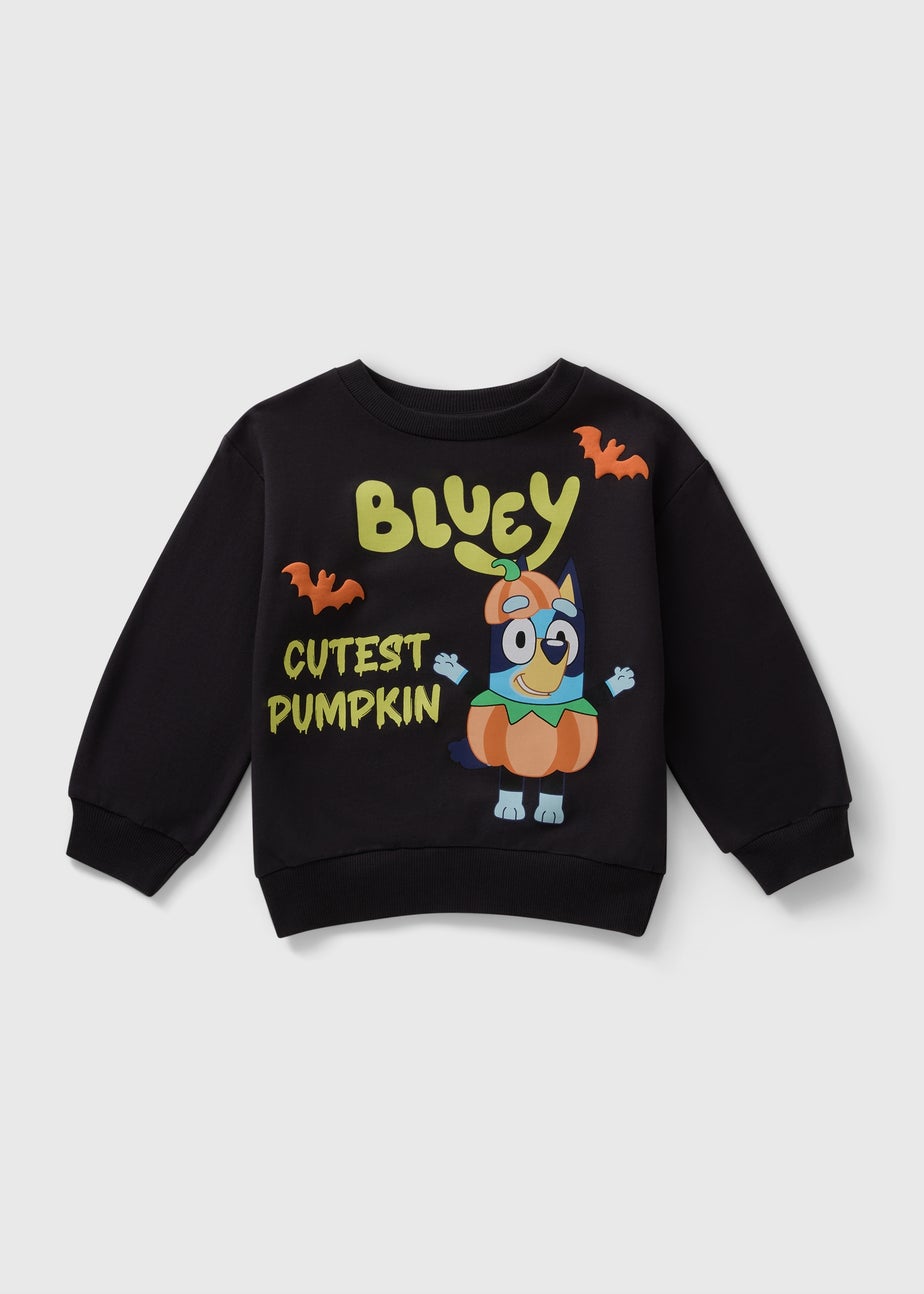 Bluey Boys Black Pumpkin Sweatshirt (1-7yrs)