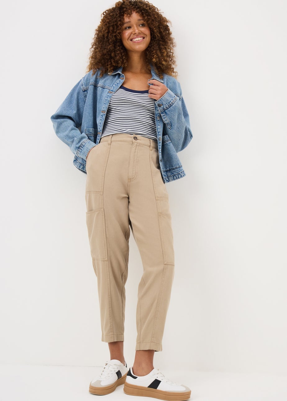 Beige Utility Trousers