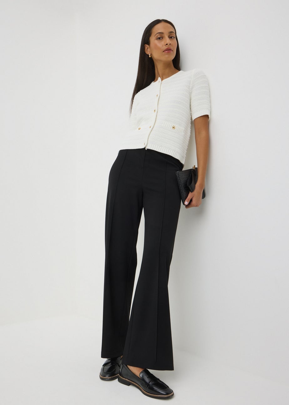 Ivory Stitch Short Sleeve Cardigan