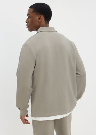 Sage Smart Textured Co Ord Overshirt
