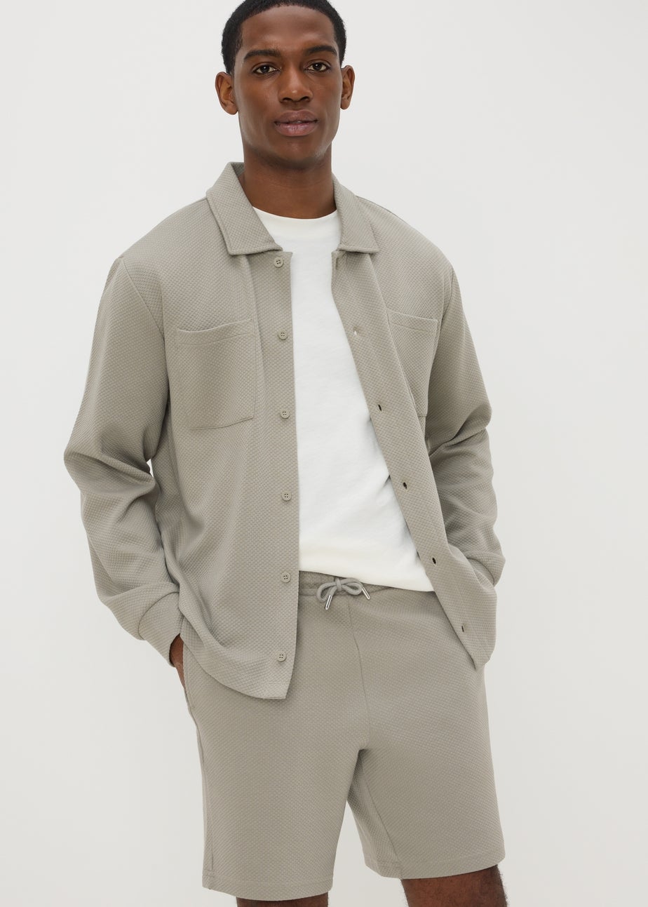 Sage Textured Smart Co Ord Shorts